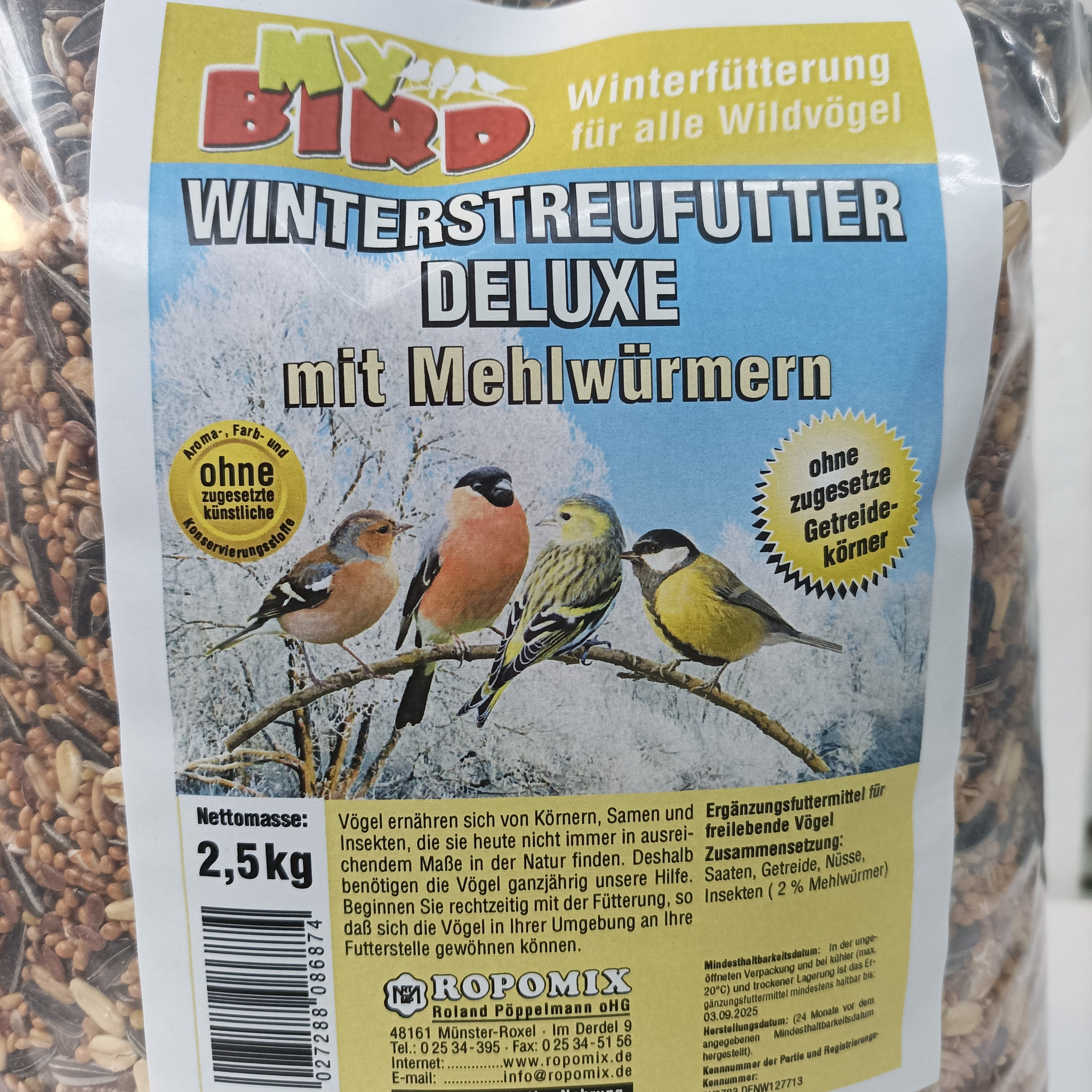 MyBird Winterstreufutter Deluxe mit Mehlwürmern