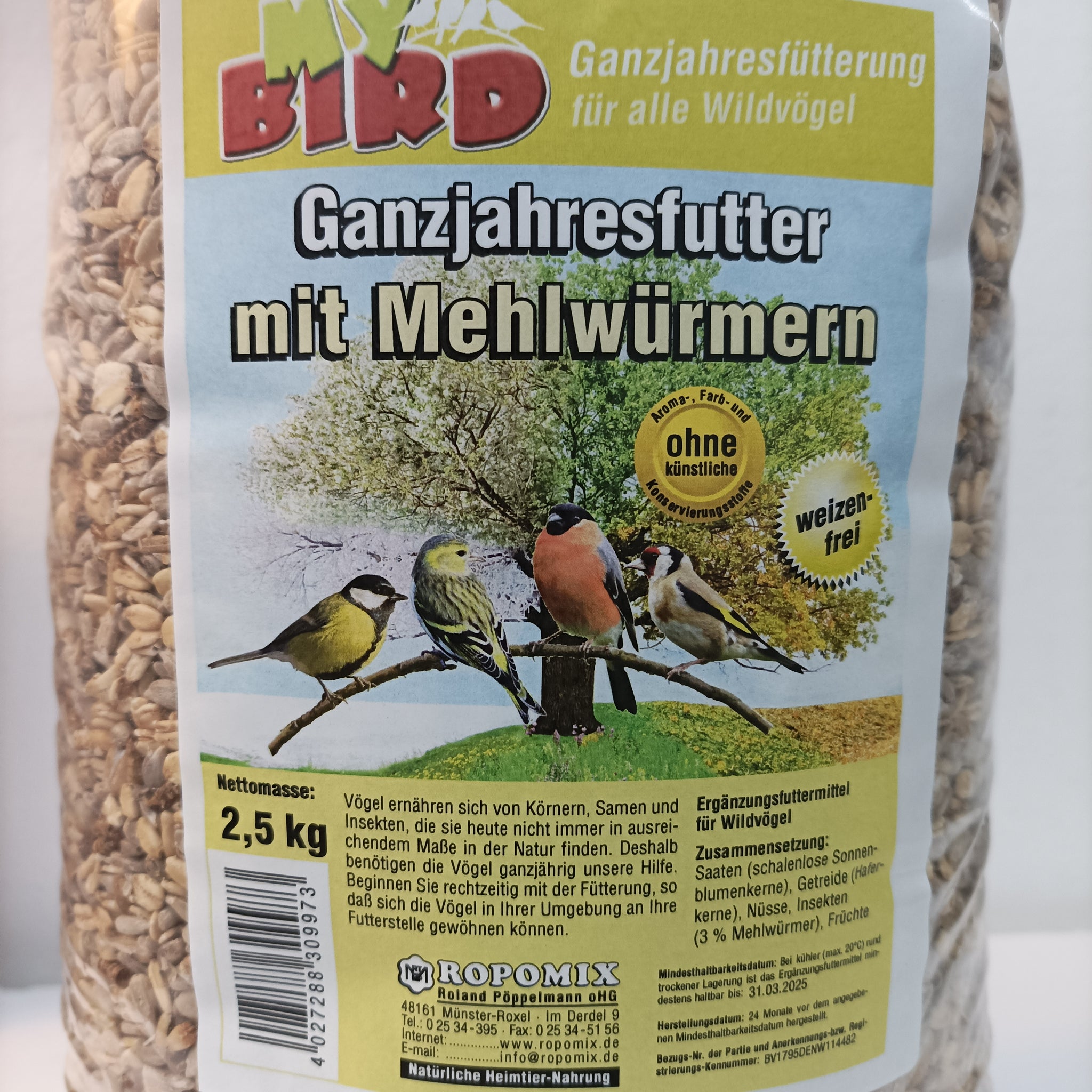 MyBird Ganzjahres-Streufutter mit Mehlwürmern