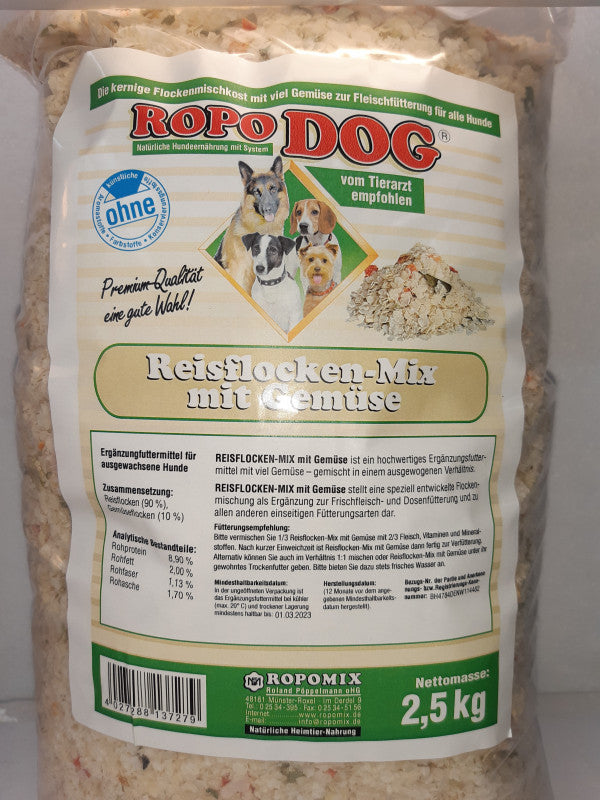 RopoDog rice flake mix with vegetables