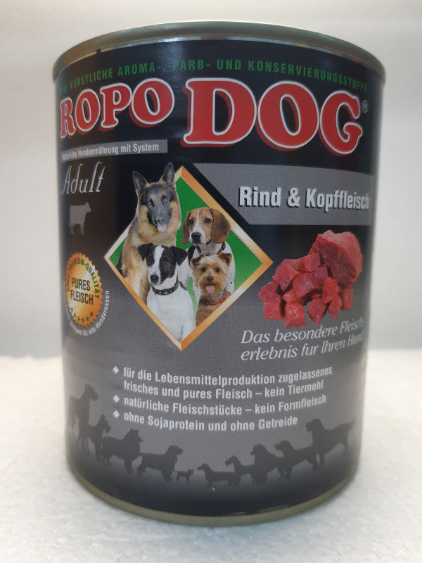 RopoDog beef &amp; head meat