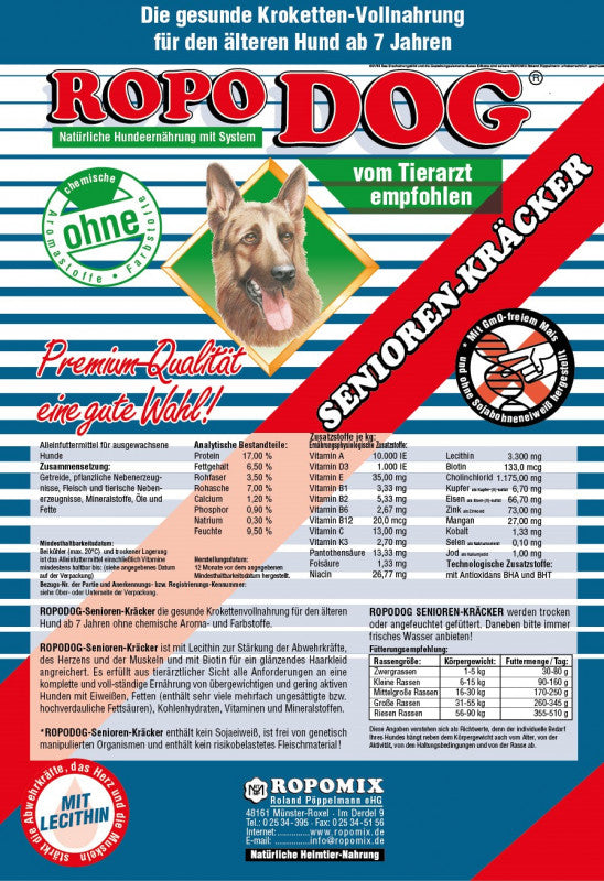 RopoDog senior crackers